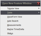 feature window menu table